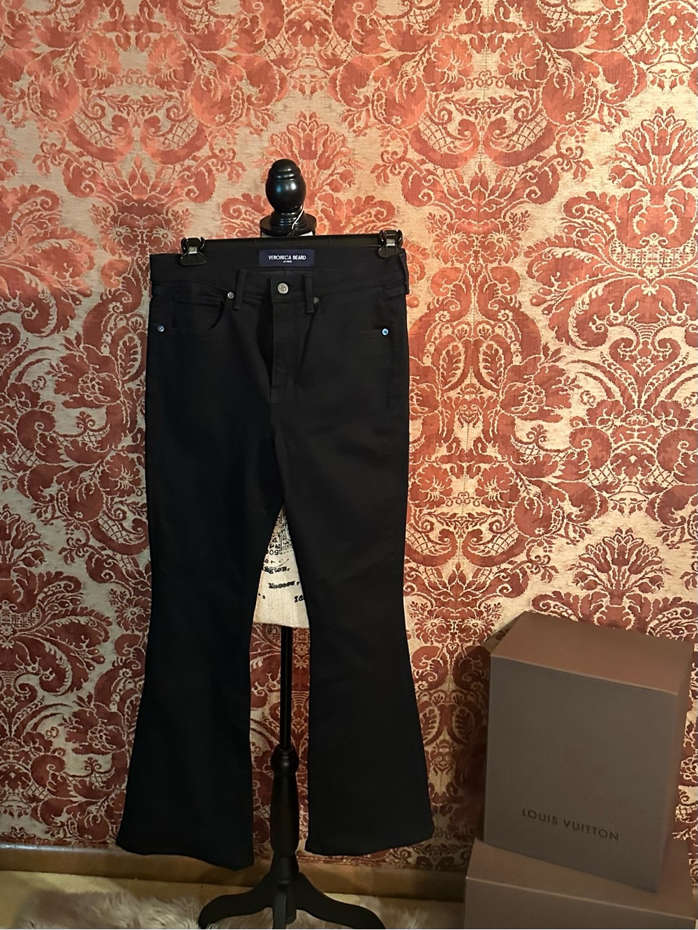 Veronica Beard Beverly Skinny Flare Black Women's Jeans